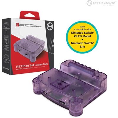 Hyperkin Retron S64 Console Dock - Switch (Purple) (Switch), Gaming Controller Zubehör, Violett Hyperkin Retron S64 Console Dock - Switch (Purple) (Switch), Gaming Controller Zubehör, Violett