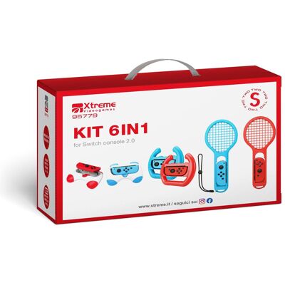 Xtreme Kit Racchette / Volanti / Joypad Switch 2 (Switch 2), Weiteres Gaming Zubehör, Mehrfarbig, Blau, Rot Xtreme Kit Racchette / Volanti / Joypad Switch 2 (Switch 2), Weiteres Gaming Zubehör, Mehrfarbig, Blau, Rot