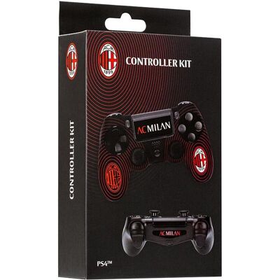 GED Controller Kit Milan 3.0 (Protezione + Grip + Sticker) (PS4), Gaming Controller Zubehör, Schwarz, Rot GED Controller Kit Milan 3.0 (Protezione + Grip + Sticker) (PS4), Gaming Controller Zubehör, Schwarz, Rot