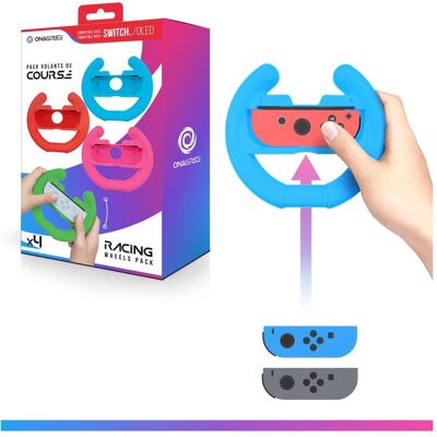 Oniverse Pack of 4 Racing wheel controller holders - Blue/Red/Green/Pink (Switch), Gaming Controller Zubehör, Mehrfarbig Oniverse Pack of 4 Racing wheel controller holders - Blue/Red/Green/Pink (Switch), Gaming Controller Zubehör, Mehrfarbig