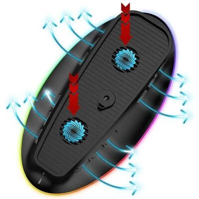 Subsonic Cooling LED stand for PS5 and PS5 Slim (PS5), Gaming Controller Zubehör, Schwarz Subsonic Cooling LED stand for PS5 and PS5 Slim (PS5), Gaming Controller Zubehör, Schwarz