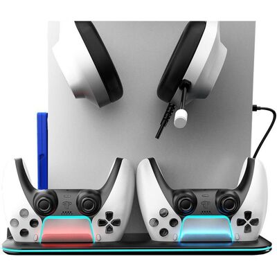 Canyon CS-51 - multifiuctional stand for PS5 Slim - with cooling - charging 2 x gamepad - black, Gaming Controller, Schwarz Canyon CS-51 - multifiuctional stand for PS5 Slim - with cooling - charging 2 x gamepad - black, Gaming Controller, Schwarz