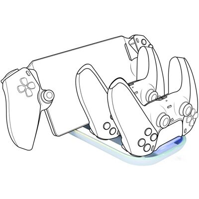 Nacon Gaming 3-in-1 Ladestation (PS5), Gaming Controller Zubehör, Weiss Nacon Gaming 3-in-1 Ladestation (PS5), Gaming Controller Zubehör, Weiss