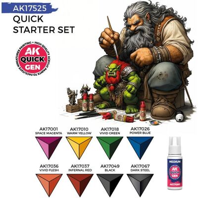 AK Interactive Quick Gen - Quick Starter (Set 9 Refs + 1 Brush), Weiteres Gaming Zubehör AK Interactive Quick Gen - Quick Starter (Set 9 Refs + 1 Brush), Weiteres Gaming Zubehör