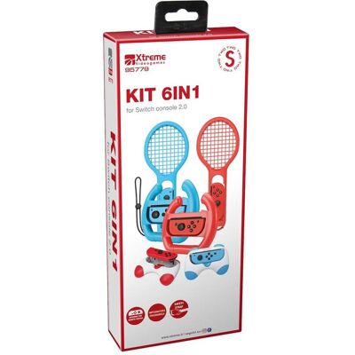 Xtreme Kit Racchette / Volanti / Joypad Switch 2 (Switch), Weiteres Gaming Zubehör, Mehrfarbig, Blau, Rot Xtreme Kit Racchette / Volanti / Joypad Switch 2 (Switch), Weiteres Gaming Zubehör, Mehrfarbig, Blau, Rot