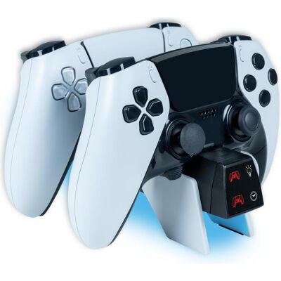 Nacon Gaming USB Dual-Charger V4 (PS5), Gaming Controller Zubehör, Schwarz Nacon Gaming USB Dual-Charger V4 (PS5), Gaming Controller Zubehör, Schwarz