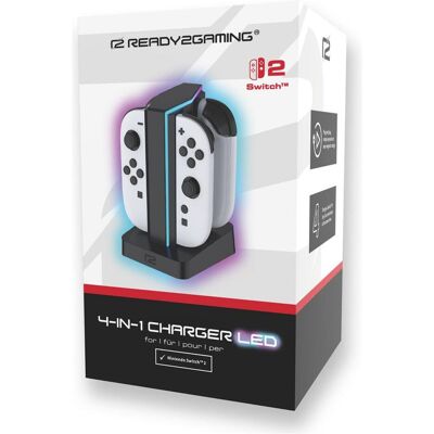 ready2gaming 4in1 Charger LED (Switch 2), Gaming Controller Zubehör, Schwarz ready2gaming 4in1 Charger LED (Switch 2), Gaming Controller Zubehör, Schwarz