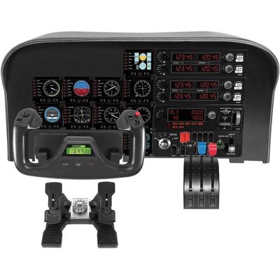 Logitech G Saitek Pro Flight Multi Panel (PC), Gaming Controller, Schwarz Logitech G Saitek Pro Flight Multi Panel (PC), Gaming Controller, Schwarz