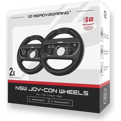 ready2gaming NSW2 Joycon Wheel (Switch, Switch 2), Gaming Controller Zubehör, Schwarz ready2gaming NSW2 Joycon Wheel (Switch, Switch 2), Gaming Controller Zubehör, Schwarz