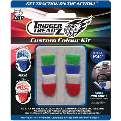 GED Trigger Treadz TT Custom Colour Kit (8 PACK) PS4 (PS4), Gaming Controller Zubehör, Rot, Weiss, Mehrfarbig, Blau GED Trigger Treadz TT Custom Colour Kit (8 PACK) PS4 (PS4), Gaming Controller Zubehör, Rot, Weiss, Mehrfarbig, Blau
