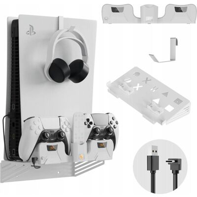JYS Uchwyt Ścienny + Ładowarka do Padów 2w1 do Sony PlayStation PS 5 / PS5 (PS5181) (PS5), Gaming Controller Zubehör JYS Uchwyt Ścienny + Ładowarka do Padów 2w1 do Sony PlayStation PS 5 / PS5 (PS5181) (PS5), Gaming Controller Zubehör