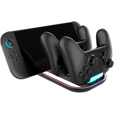 Nacon Gaming Tri Charging Station (Switch 2), Gaming Controller Zubehör, Schwarz Nacon Gaming Tri Charging Station (Switch 2), Gaming Controller Zubehör, Schwarz
