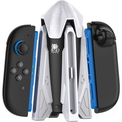 IMP Rocket Dock LED Charger for Switch JoyCon 2 (Switch 2), Gaming Controller Zubehör, Schwarz, Weiss IMP Rocket Dock LED Charger for Switch JoyCon 2 (Switch 2), Gaming Controller Zubehör, Schwarz, Weiss