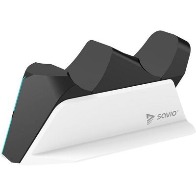 Savio DELL Dock mit zwei Ladefunktionen – HD22Q (PS5), Gaming Controller Zubehör, Schwarz, Weiss Savio DELL Dock mit zwei Ladefunktionen – HD22Q (PS5), Gaming Controller Zubehör, Schwarz, Weiss