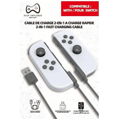 Deep Explorer - 2 in 1 Charger (Switch), Gaming Controller Zubehör Deep Explorer - 2 in 1 Charger (Switch), Gaming Controller Zubehör