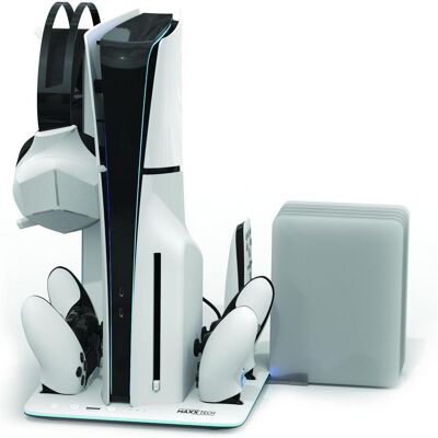 Maxx Tech PS5 Slim Ladestation Charging Stand (PS5), Gaming Controller Zubehör, Weiss, Schwarz Maxx Tech PS5 Slim Ladestation Charging Stand (PS5), Gaming Controller Zubehör, Weiss, Schwarz