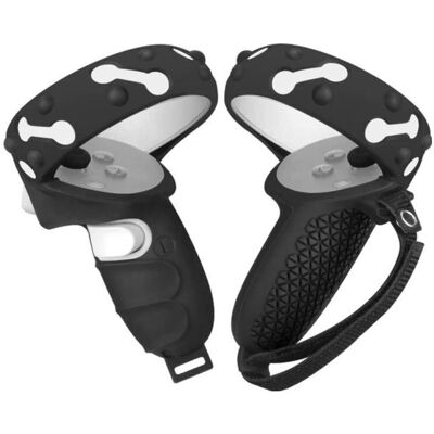 Strado 3-in-1-Controller-Abdeckung mit Riemen (Oculus Quest, Oculus Quest 2), Gaming Controller Zubehör, Schwarz Strado 3-in-1-Controller-Abdeckung mit Riemen (Oculus Quest, Oculus Quest 2), Gaming Controller Zubehör, Schwarz