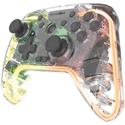 Speedlink RAIT NX RGB Gamepad - Wireless/Wired - for PC/Android/Switch OLED/Lite, clear transparent (Android, PC, PS3, Switch Lite, Switch OLED), Gaming Controller, Transparent, Mehrfarbig Speedlink RAIT NX RGB Gamepad - Wireless/Wired - for PC/Android/Switch OLED/Lite, clear transparent (Android, PC, PS3, Switch Lite, Switch OLED), Gaming Controller, Transparent, Mehrfarbig