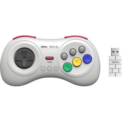 8bitdo M30 (Sega Mega Drive, Switch), Gaming Controller, Weiss 8bitdo M30 (Sega Mega Drive, Switch), Gaming Controller, Weiss