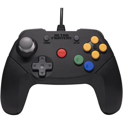 Retro Fighters Retro-Fighters - Brawler64 Wired Controller - Black, Gaming Controller, Schwarz Retro Fighters Retro-Fighters - Brawler64 Wired Controller - Black, Gaming Controller, Schwarz