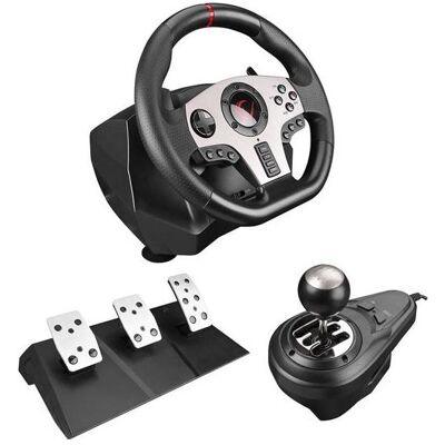 Rampage Gamer kormány - V902 (PC, 3 pedál+váltókar, vibrálás) (PC), Gaming Controller, Schwarz Rampage Gamer kormány - V902 (PC, 3 pedál+váltókar, vibrálás) (PC), Gaming Controller, Schwarz