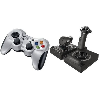 Logitech Pad F710 Wireless (940-000145) + G X56 Hotas (945-000059) (PC), Gaming Controller, Mehrfarbig Logitech Pad F710 Wireless (940-000145) + G X56 Hotas (945-000059) (PC), Gaming Controller, Mehrfarbig