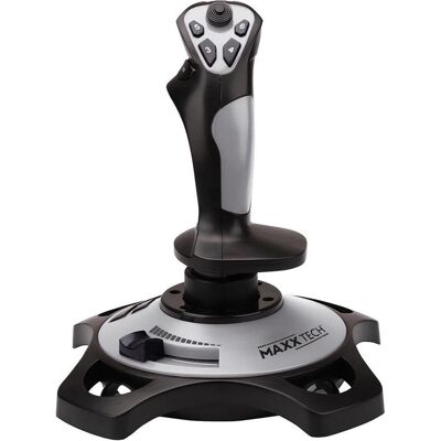 Maxx Tech Pro USB Joystick (PC) (PC), Gaming Controller, Schwarz, Grau Maxx Tech Pro USB Joystick (PC) (PC), Gaming Controller, Schwarz, Grau