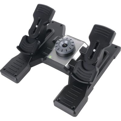 Logitech G Saitek Pro Flight Rudder Pedals (PC), Gaming Controller, Schwarz, Silber Logitech G Saitek Pro Flight Rudder Pedals (PC), Gaming Controller, Schwarz, Silber