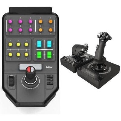 Logitech Joystick Farm Sim Vehicle Side Panel USB (945-000014) + G X56 Hotas (945-000059) (PC), Gaming Controller, Mehrfarbig Logitech Joystick Farm Sim Vehicle Side Panel USB (945-000014) + G X56 Hotas (945-000059) (PC), Gaming Controller, Mehrfarbig