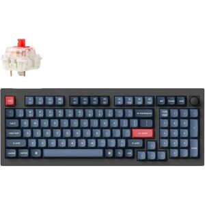 Keychron V5 Max (schwarz/blaugrau, DE-Layout, Gateron Jupiter Red, Hot-Swap, RGB) (DE, Kabelgebunden, Kabellos), Tastatur, Grau, Schwarz Keychron V5 Max (schwarz/blaugrau, DE-Layout, Gateron Jupiter Red, Hot-Swap, RGB) (DE, Kabelgebunden, Kabellos), Tastatur, Grau, Schwarz