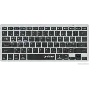 Manhattan Ultra Slim Dual-Mode (DE, Kabellos), Tastatur, Schwarz, Grau Manhattan Ultra Slim Dual-Mode (DE, Kabellos), Tastatur, Schwarz, Grau