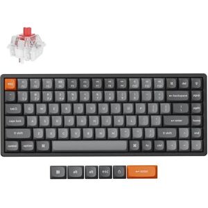 Keychron K2 Max Swappable RGB Backlight Aluminum Red Switch ISO Layout Italian - Black (PBT Caps) (IT, Kabelgebunden, Kabellos), Tastatur, Schwarz Keychron K2 Max Swappable RGB Backlight Aluminum Red Switch ISO Layout Italian - Black (PBT Caps) (IT, Kabelgebunden, Kabellos), Tastatur, Schwarz