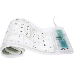 LogiLink Flexible (DE, Kabelgebunden), Tastatur, Weiss LogiLink Flexible (DE, Kabelgebunden), Tastatur, Weiss