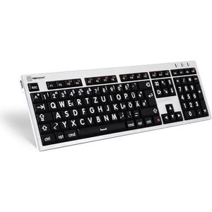 Logickeyboard LKB-LPRNTWB-CWMU-DE USB QWERTZ Deutsch Schwarz (DE, Kabelgebunden), Tastatur, Schwarz, Weiss, Silber Logickeyboard LKB-LPRNTWB-CWMU-DE USB QWERTZ Deutsch Schwarz (DE, Kabelgebunden), Tastatur, Schwarz, Weiss, Silber