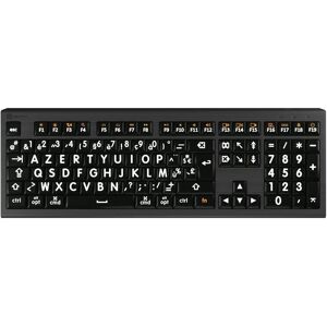 Logickeyboard XL-Print Astra 2 White on Black FR (Mac) (FR, Kabelgebunden), Tastatur, Schwarz Logickeyboard XL-Print Astra 2 White on Black FR (Mac) (FR, Kabelgebunden), Tastatur, Schwarz