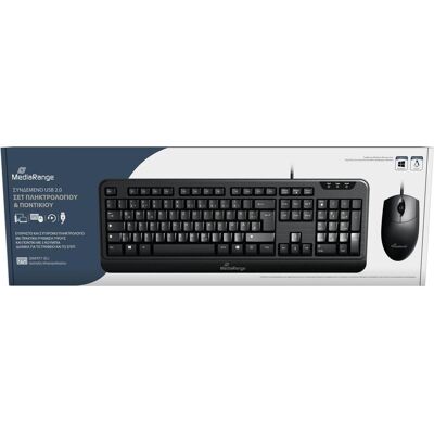 MediaRange Tastatur+Maus USB 2.0 schwarz QWERTY (DE, Kabelgebunden), Tastatur, Schwarz MediaRange Tastatur+Maus USB 2.0 schwarz QWERTY (DE, Kabelgebunden), Tastatur, Schwarz