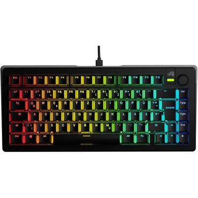 Glorious GMMK 3 75 % Custom Gaming-Tastatur - ISO (DE), Fox Switches, schwarz Glorious GMMK 3 75 % Custom Gaming-Tastatur - ISO (DE), Fox Switches, schwarz