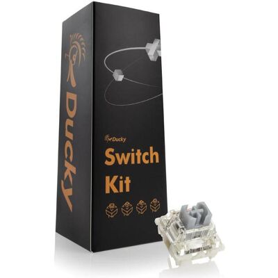 Ducky Gateron G Pro Silver Switches, mechanisch, 3-Pin, linear, MX-Stem, 45g - 110 Stück, Maus + Tastatur Zubehör, Silber Ducky Gateron G Pro Silver Switches, mechanisch, 3-Pin, linear, MX-Stem, 45g - 110 Stück, Maus + Tastatur Zubehör, Silber