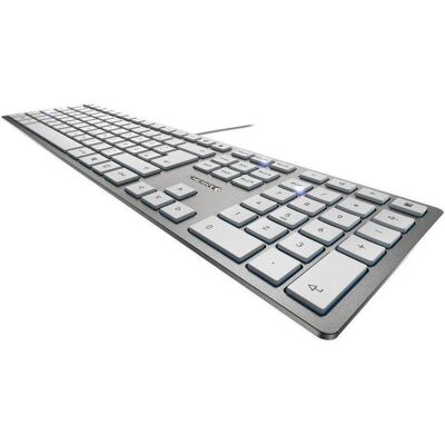 CHERRY Kc 6000 Slim (BE, Kabelgebunden), Tastatur, Weiss, Silber CHERRY Kc 6000 Slim (BE, Kabelgebunden), Tastatur, Weiss, Silber