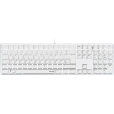 Speedlink RIVA Slim Metal Scissor Keyboard, white - DE Layout (DE, Kabelgebunden), Tastatur, Weiss Speedlink RIVA Slim Metal Scissor Keyboard, white - DE Layout (DE, Kabelgebunden), Tastatur, Weiss