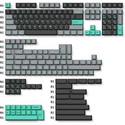 Keychron Hacker, Keycaps, Grün, Grau Keychron Hacker, Keycaps, Grün, Grau