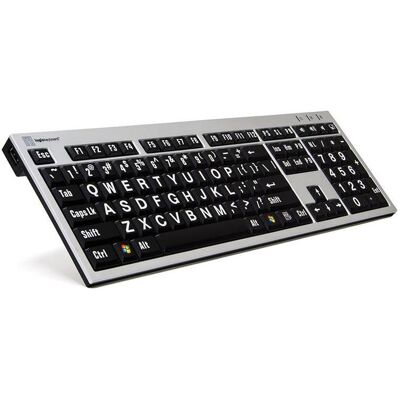 Logickeyboard LKB-LPRNTWB-AJPU USB Französisch Schwarz (FR, Kabelgebunden), Tastatur, Schwarz, Silber Logickeyboard LKB-LPRNTWB-AJPU USB Französisch Schwarz (FR, Kabelgebunden), Tastatur, Schwarz, Silber