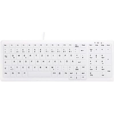 Active Key Hygiene Compact Keyboard with NumPad Fully Sealed Watertight USB White 0.4m + 1.8 Ext. Cable (DE, Kabelgebunden), Tastatur, Weiss Active Key Hygiene Compact Keyboard with NumPad Fully Sealed Watertight USB White 0.4m + 1.8 Ext. Cable (DE, Kabelgebunden), Tastatur, Weiss