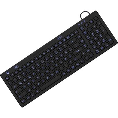 KeySonic Industrietastatur, USB, Beleuchtet, Silikon, schwarz, Wasser und Staub geschützt IP68, DE Layout (DE, Kabelgebunden), Tastatur, Schwarz KeySonic Industrietastatur, USB, Beleuchtet, Silikon, schwarz, Wasser und Staub geschützt IP68, DE Layout (DE, Kabelgebunden), Tastatur, Schwarz