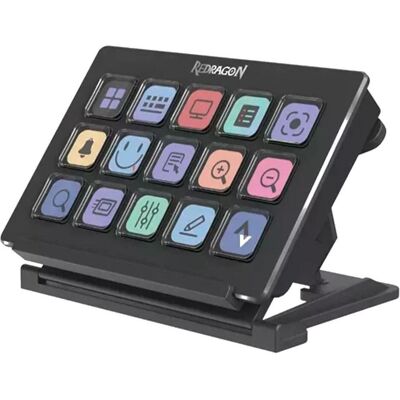 Redragon Streamdeck Streamcraft Ss550 Black Buttons LCD Plugins USB Connection, Streaming Deck, Schwarz Redragon Streamdeck Streamcraft Ss550 Black Buttons LCD Plugins USB Connection, Streaming Deck, Schwarz