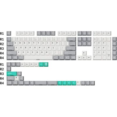 Keychron Cherry Profile Double-Shot PBT Set, Keycaps, Mehrfarbig, Weiss, Grau Keychron Cherry Profile Double-Shot PBT Set, Keycaps, Mehrfarbig, Weiss, Grau