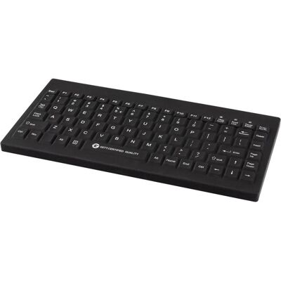 Gett GCQ Cleantype Easy Protect Compact silicone keyboard IP68 waterproof desinfectable 88 keys USB (DE, Kabelgebunden), Tastatur, Schwarz Gett GCQ Cleantype Easy Protect Compact silicone keyboard IP68 waterproof desinfectable 88 keys USB (DE, Kabelgebunden), Tastatur, Schwarz