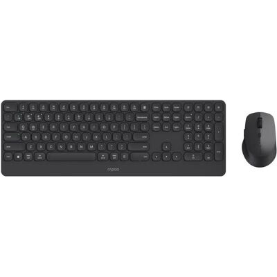 Rapoo Ultraslim Multi mode Kombo Set "9390M", Schwarz, QWERTZ (DE, Docking, Kabellos), Tastatur, Schwarz Rapoo Ultraslim Multi mode Kombo Set "9390M", Schwarz, QWERTZ (DE, Docking, Kabellos), Tastatur, Schwarz