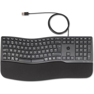 HP 480 Comfort Wired Keyboard Azerty (8T6M1AA#AC0) (BE, Kabelgebunden), Tastatur, Schwarz HP 480 Comfort Wired Keyboard Azerty (8T6M1AA#AC0) (BE, Kabelgebunden), Tastatur, Schwarz