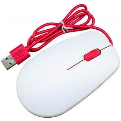 Raspberry Pi RPi (Kabelgebunden), Maus, Weiss, Rot Raspberry Pi RPi (Kabelgebunden), Maus, Weiss, Rot